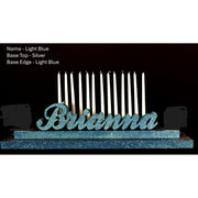 Candle Lighting Display- Joined Letters Font Script MT Bold
