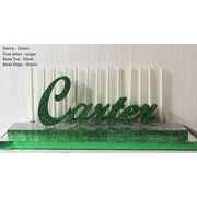 Candle Lighting Display- Joined Letters Font Script MT Bold