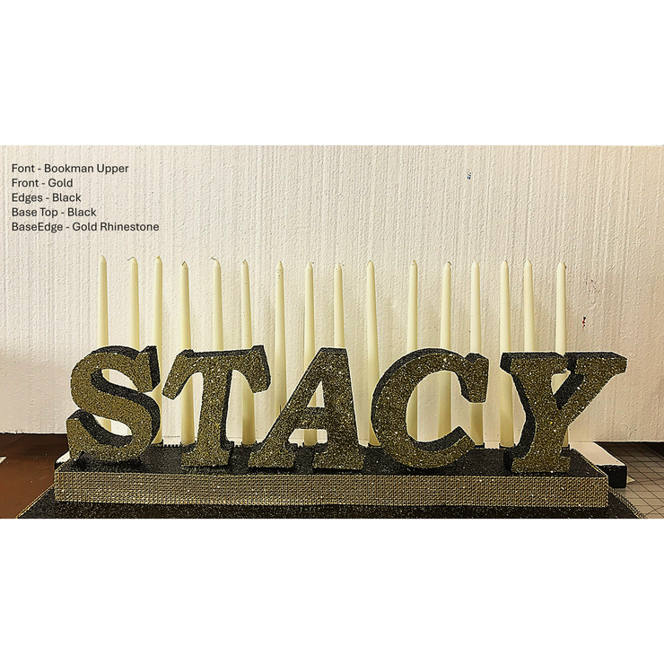 Bat Mitzvah Candle Lighting Board - Bookman Font