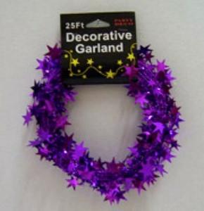 Purple Star Garland