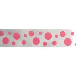 White w/Pink Dots Ribbon