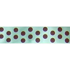 Aqua w/Chocolate Dots Ribbon