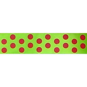 Lime w/Red Dots Ribbon