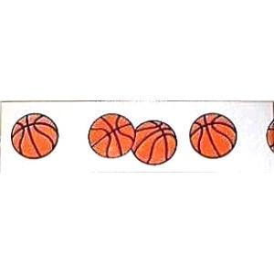 White Basketball Theme Ribbon