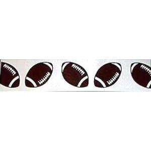 White Football Theme Ribbon