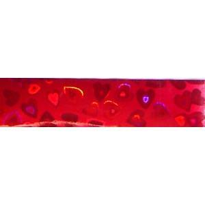 Red Crystal Hearts Ribbon