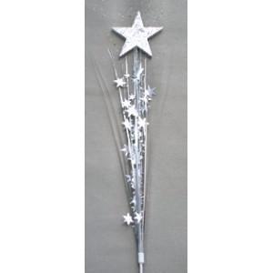 Glitter Top Silver Star Spray