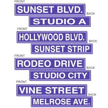 Hollywood Street Sign Set