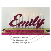 Candle Lighting Display- Joined Letters Font Script MT Bold