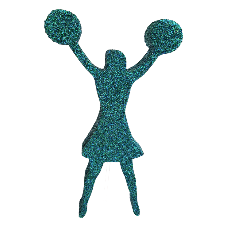 Cheerleader and Pom Pom Cutout