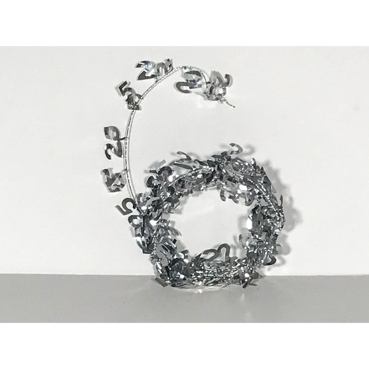 Music Note Garland - Black/Silver