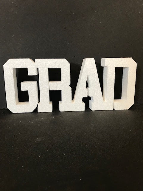 Grad College Font (EPS Foam Cutout)